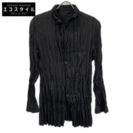 ISSEY MIYAKE MEN 13AW ME33FD252 Black Pleated Jacket Jacket