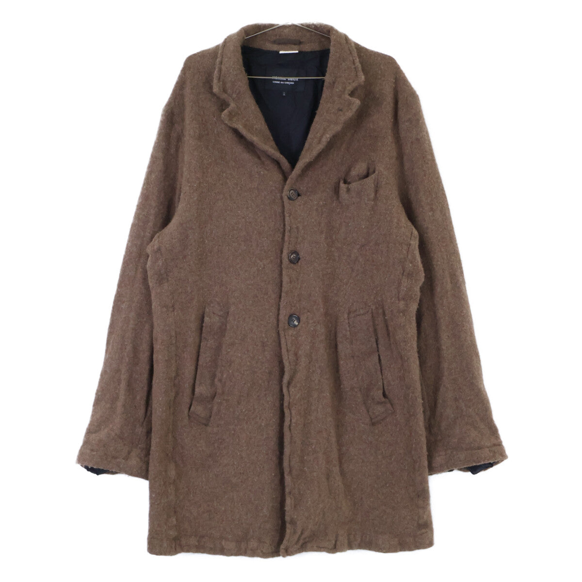 COMMEdesGARCONS HOMME DEUX コムデギャルソンオムドゥ 21AW DH-C001 ブラウン ウール 縮絨 コート コート