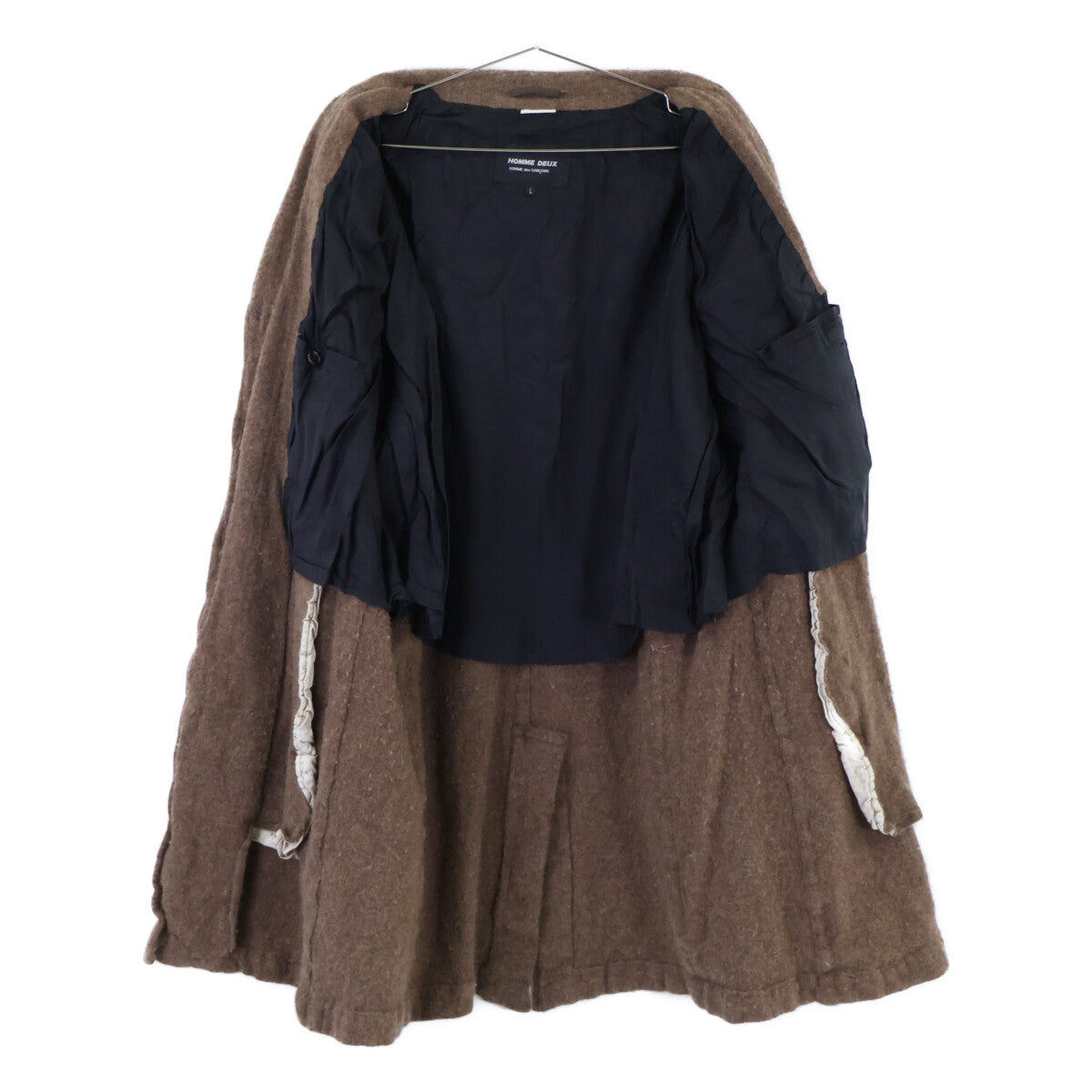 COMMEdesGARCONS HOMME DEUX コムデギャルソンオムドゥ 21AW DH-C001 ブラウン ウール 縮絨 コート コート