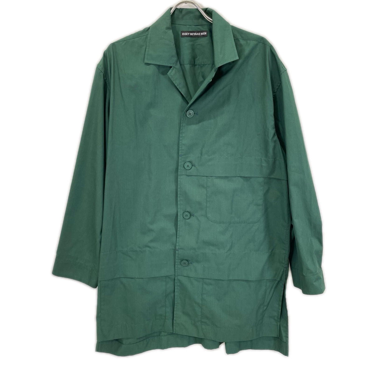 ISSEY MIYAKE MEN イッセイミヤケメン 20SS ME01FJ112 グリーン オープンカラーロングシャツ トップス