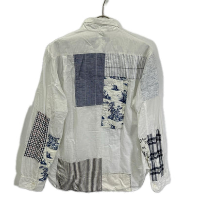 JUNYA WATANABE MAN ジュンヤワタナベマン 20SS WE-B010 ホワイト リネン混 パッチワークシャツ トップス