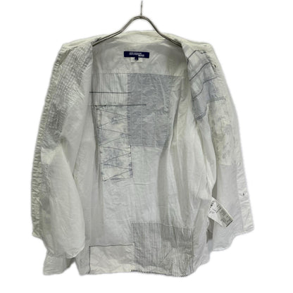 JUNYA WATANABE MAN ジュンヤワタナベマン 20SS WE-B010 ホワイト リネン混 パッチワークシャツ トップス