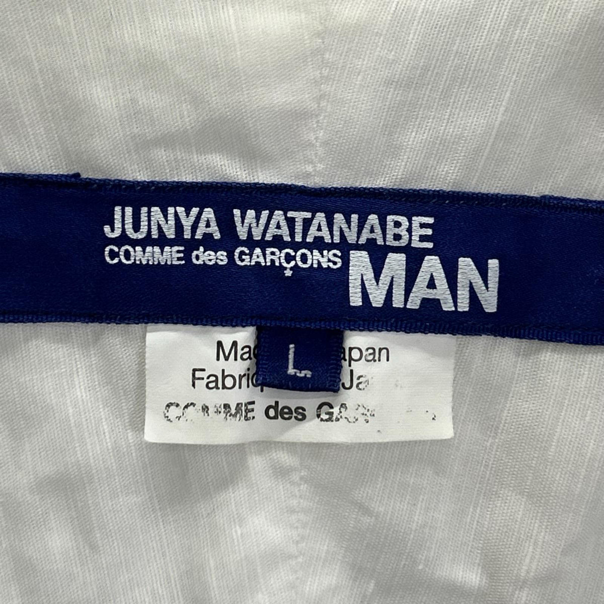 JUNYA WATANABE MAN ジュンヤワタナベマン 20SS WE-B010 ホワイト リネン混 パッチワークシャツ トップス