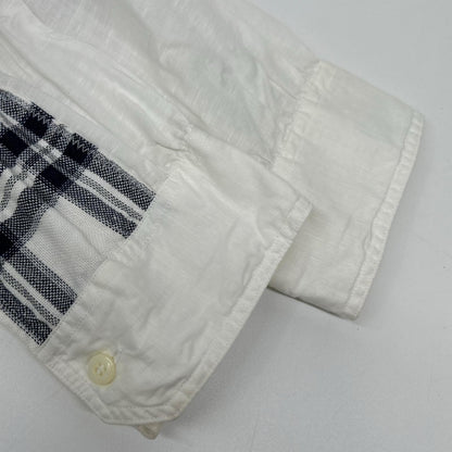 JUNYA WATANABE MAN ジュンヤワタナベマン 20SS WE-B010 ホワイト リネン混 パッチワークシャツ トップス
