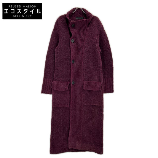 ISSEY MIYAKE イッセイミヤケ 16AW ME63KA143 パープル ウールニット ロングコート コート