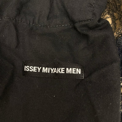 ISSEY MIYAKE MEN イッセイミヤケメン 12AW ME23FF174 ブルー グラフィックジャガード シワ加工 デニムパンツ ボトムス