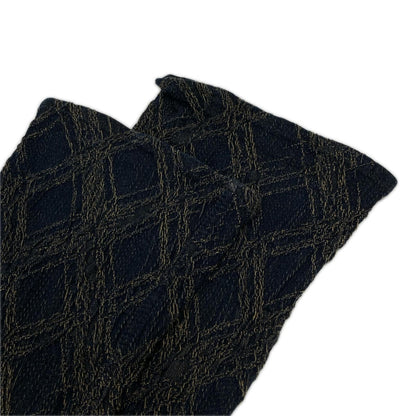 ISSEY MIYAKE MEN イッセイミヤケメン 12AW ME23FF174 ブルー グラフィックジャガード シワ加工 デニムパンツ ボトムス