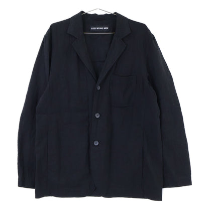 ISSEY MIYAKE MEN イッセイミヤケメン 12AW ME21FU080 ブラック リネン シワ加工 テーラードジャケット ジャケット