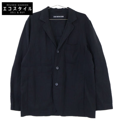 ISSEY MIYAKE MEN イッセイミヤケメン 12AW ME21FU080 ブラック リネン シワ加工 テーラードジャケット ジャケット