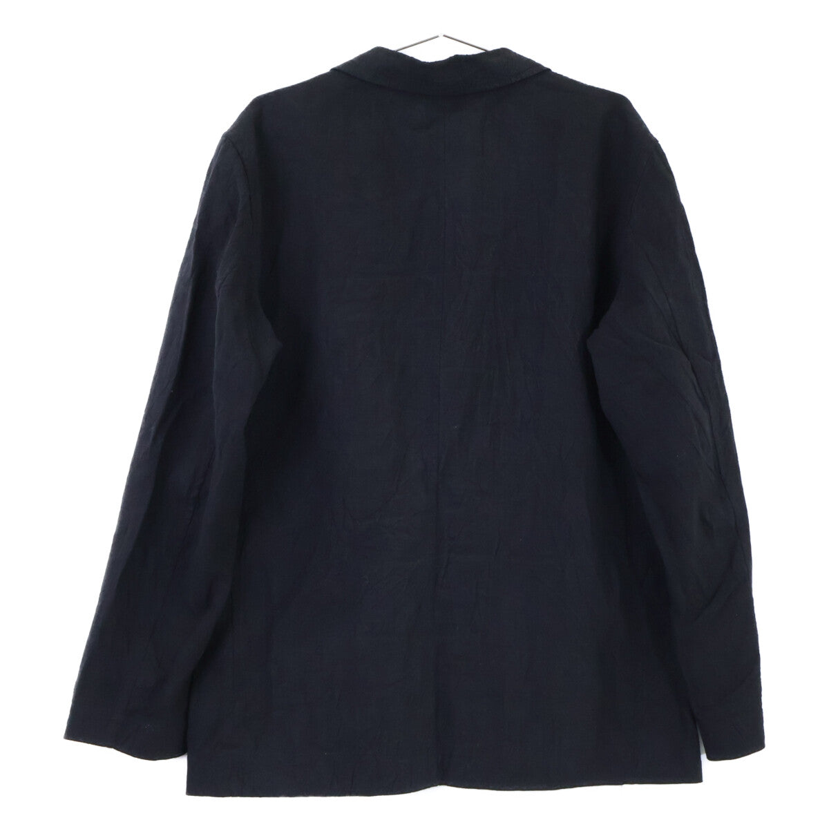 ISSEY MIYAKE MEN イッセイミヤケメン 12AW ME21FU080 ブラック リネン シワ加工 テーラードジャケット ジャケット