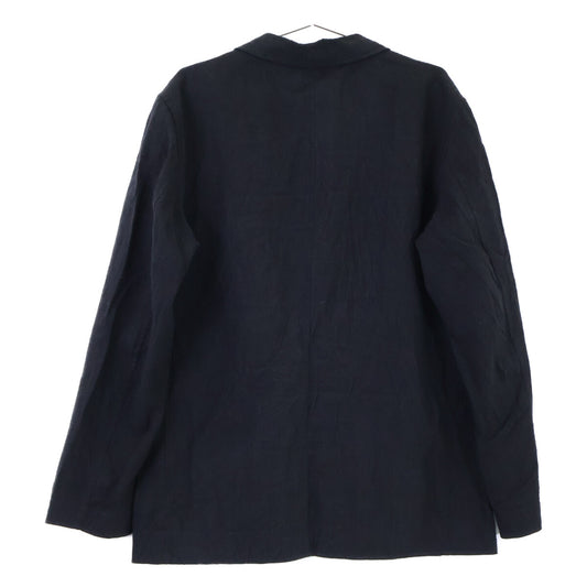 ISSEY MIYAKE MEN イッセイミヤケメン 12AW ME21FU080 ブラック リネン シワ加工 テーラードジャケット ジャケット