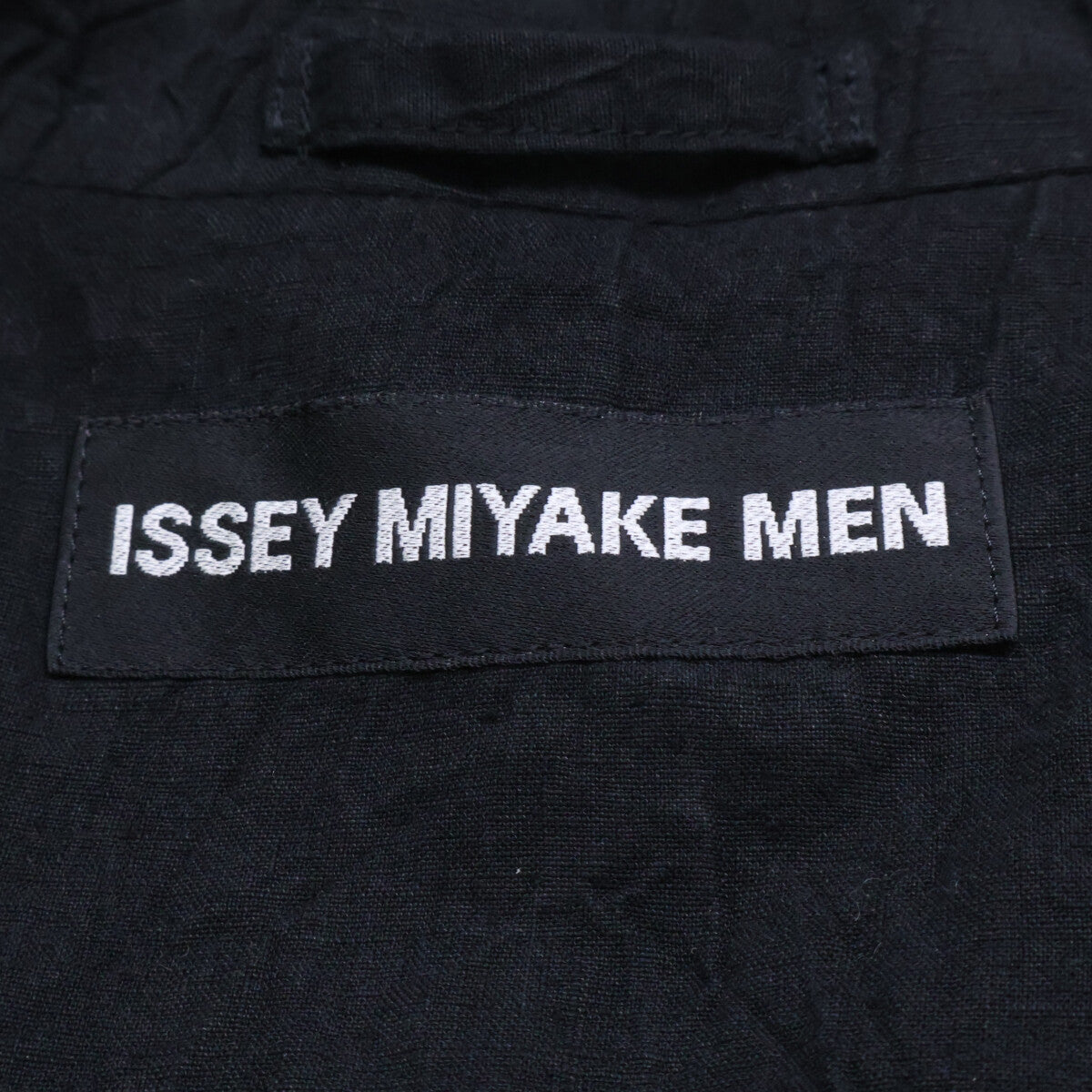ISSEY MIYAKE MEN イッセイミヤケメン 12AW ME21FU080 ブラック リネン シワ加工 テーラードジャケット ジャケット