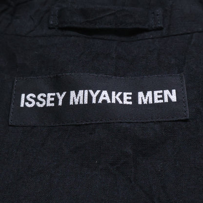 ISSEY MIYAKE MEN イッセイミヤケメン 12AW ME21FU080 ブラック リネン シワ加工 テーラードジャケット ジャケット