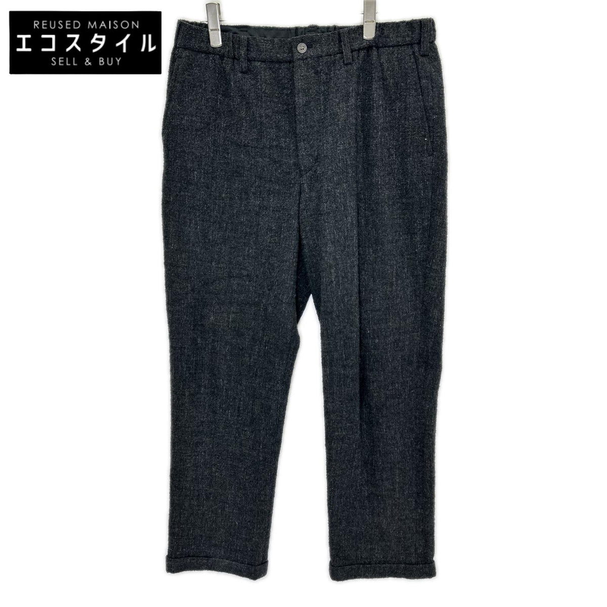 ISSEY MIYAKE MEN イッセイミヤケメン ME23FF025 ブラック ウール ストレートパンツ ボトムス