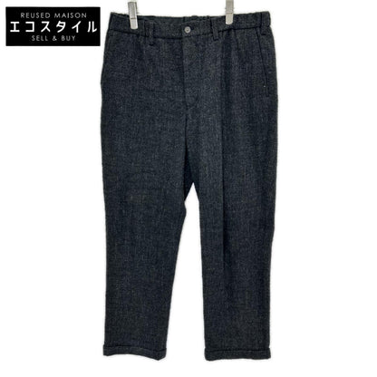 ISSEY MIYAKE MEN イッセイミヤケメン ME23FF025 ブラック ウール ストレートパンツ ボトムス