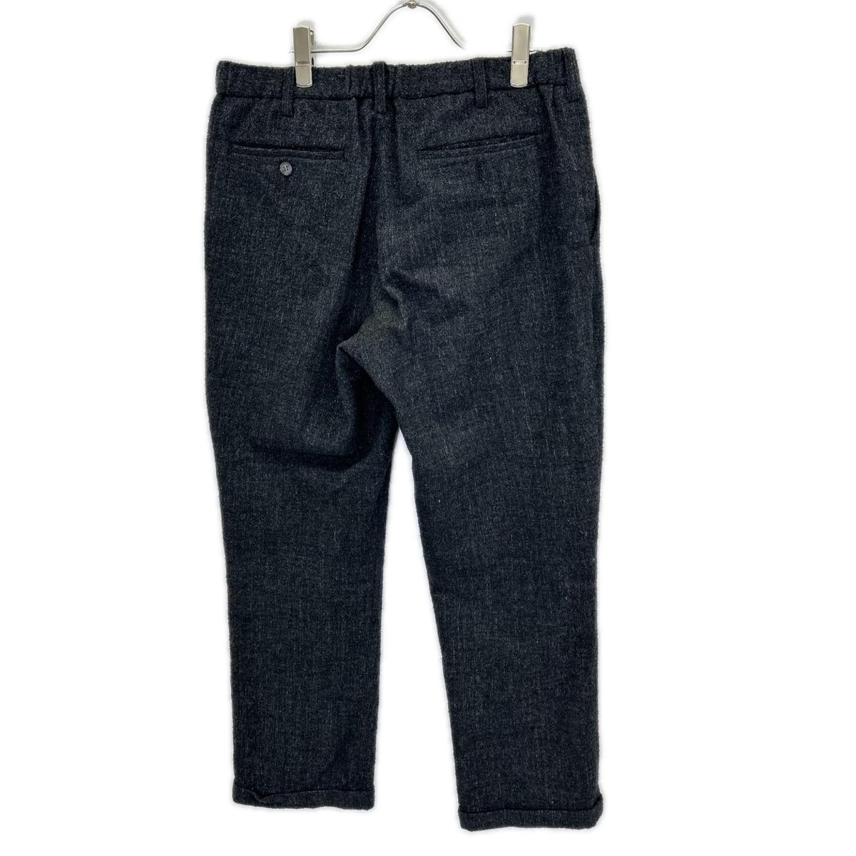 ISSEY MIYAKE MEN イッセイミヤケメン ME23FF025 ブラック ウール ストレートパンツ ボトムス