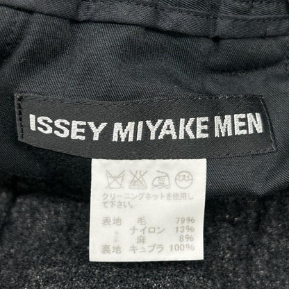 ISSEY MIYAKE MEN イッセイミヤケメン ME23FF025 ブラック ウール ストレートパンツ ボトムス