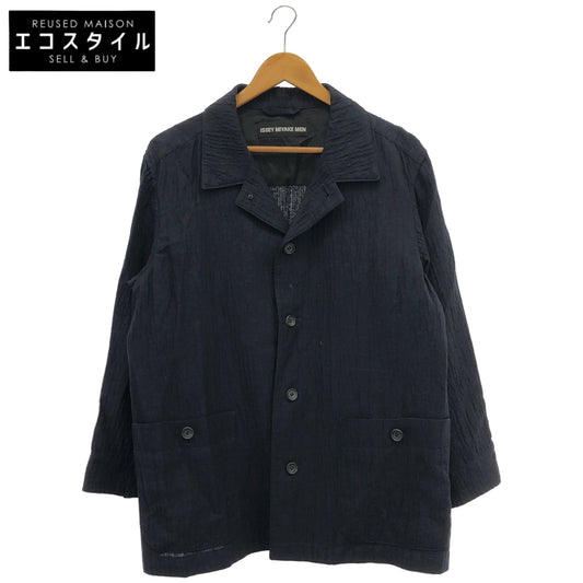 ISSEY MIYAKE MEN イッセイミヤケメン ME21FC071 ネイビー しわ加工 テーラードジャケット トップス