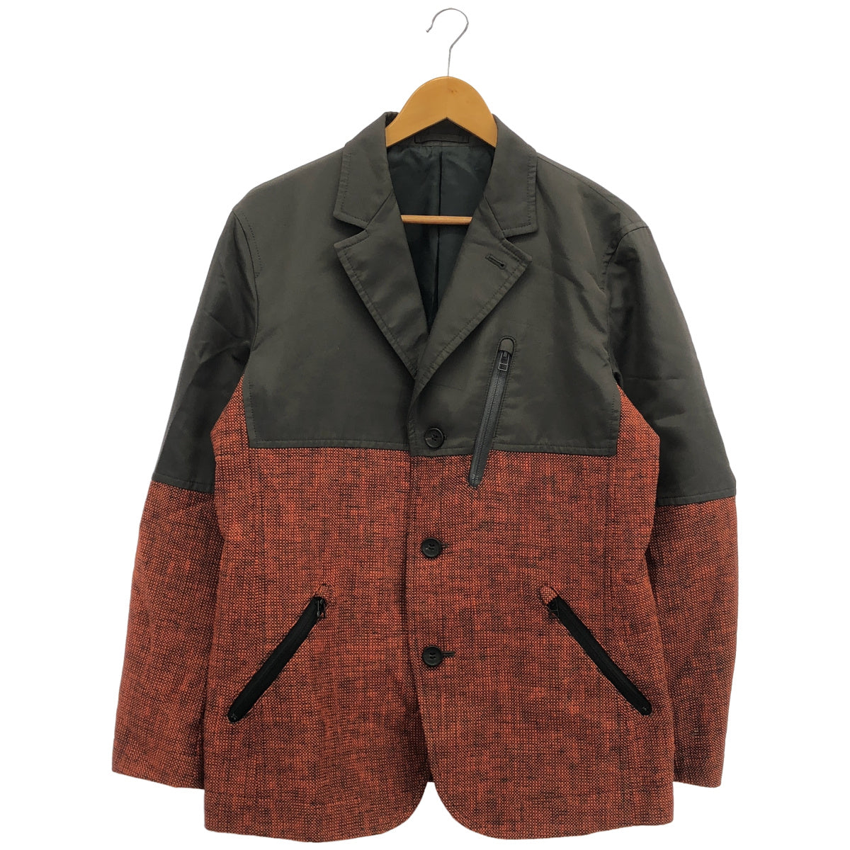 ISSEY MIYAKE MEN イッセイミヤケメン ME33FD120 オレンジ 切り替え テーラードジャケット トップス
