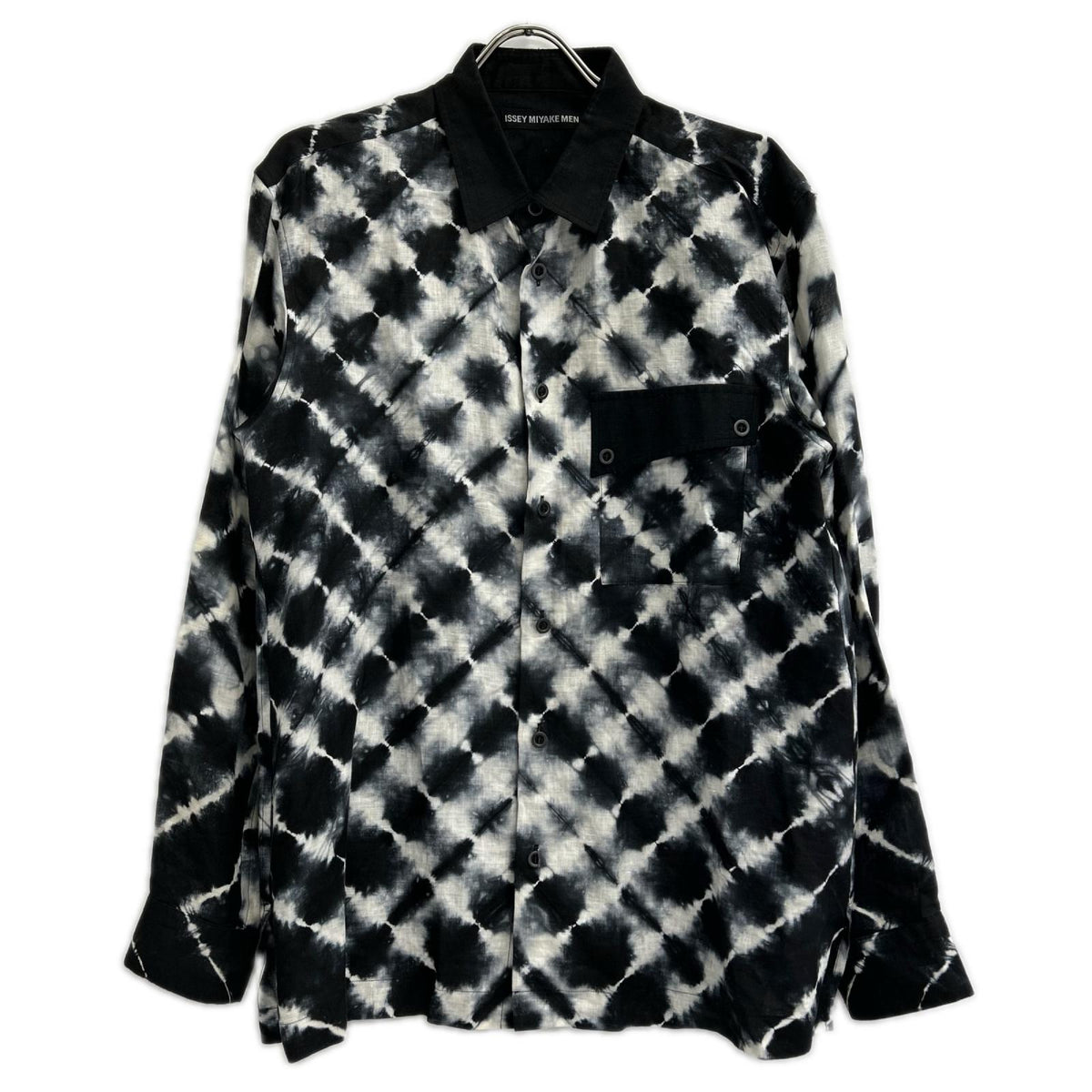 ISSEY MIYAKE MEN イッセイミヤケメン 99ss　ME91FJ115 ブラック 板染めポケットシャツ トップス