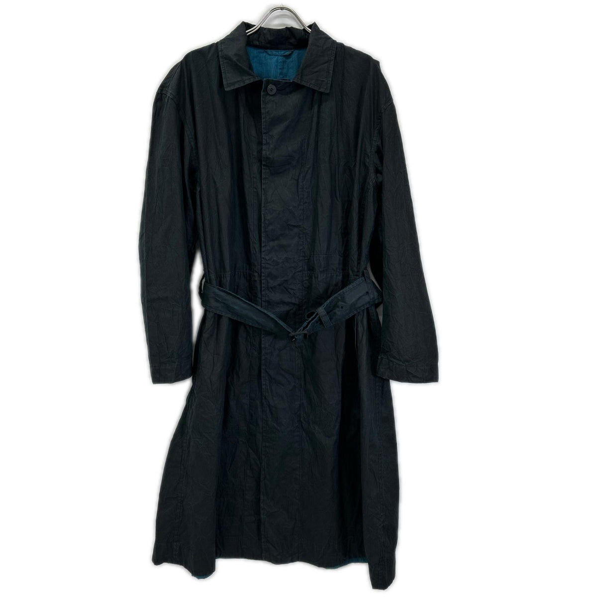 ISSEY MIYAKE MEN イッセイミヤケメン 14AW ME43FA044 ブラック×ブルー シワ加工 ジャケットコート コート