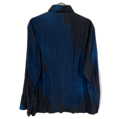 ISSEY MIYAKE MEN イッセイミヤケメン 19AW ブラック×ブルー ME93FJ137 総柄比翼シャツ トップス