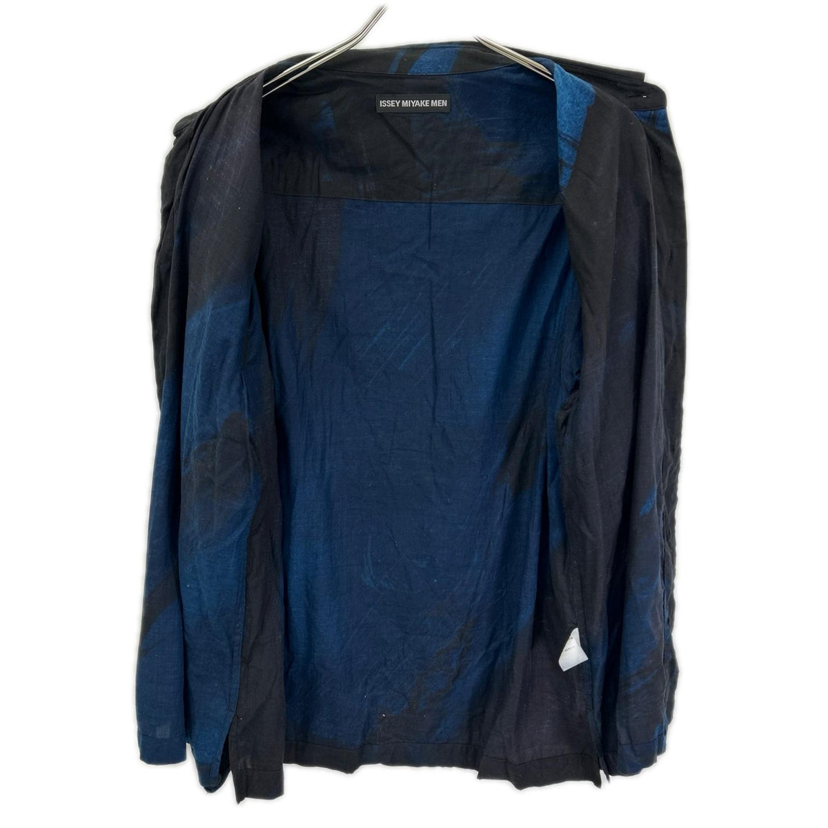 ISSEY MIYAKE MEN イッセイミヤケメン 19AW ブラック×ブルー ME93FJ137 総柄比翼シャツ トップス