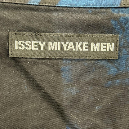 ISSEY MIYAKE MEN イッセイミヤケメン 19AW ブラック×ブルー ME93FJ137 総柄比翼シャツ トップス