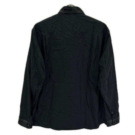 ISSEY MIYAKE MEN イッセイミヤケメン 15AW ブラック×グレー ME53FJ065 総柄 幾何学模様シャツ トップス