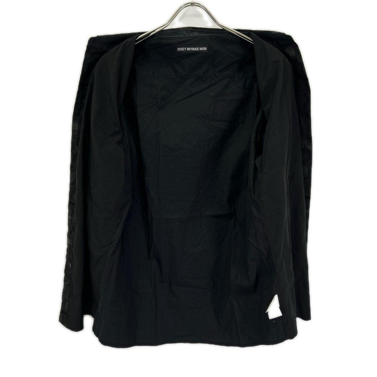 ISSEY MIYAKE MEN イッセイミヤケメン 15AW ブラック×グレー ME53FJ065 総柄 幾何学模様シャツ トップス