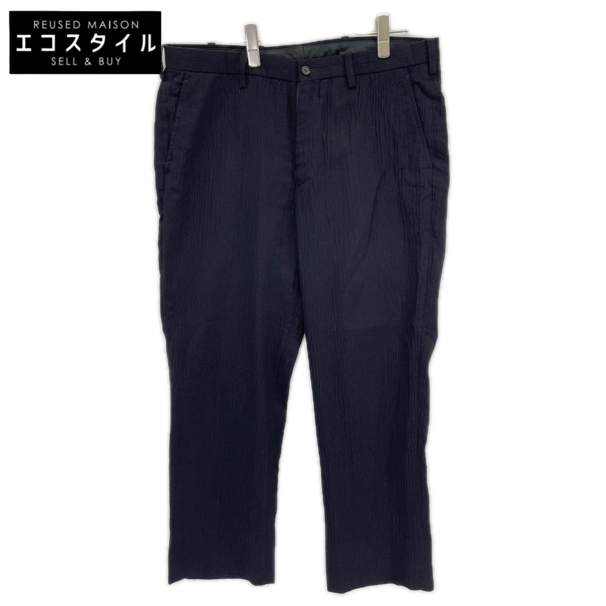 ISSEY MIYAKE MEN イッセイミヤケメン ネイビー ME21FF026 シワ加工 スラックス ボトムス