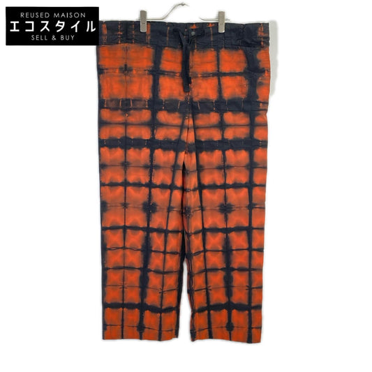 ISSEY MIYAKE MEN イッセイミヤケメン 19年 オレンジ×ブラック ME91FF274 総柄パンツ ボトムス