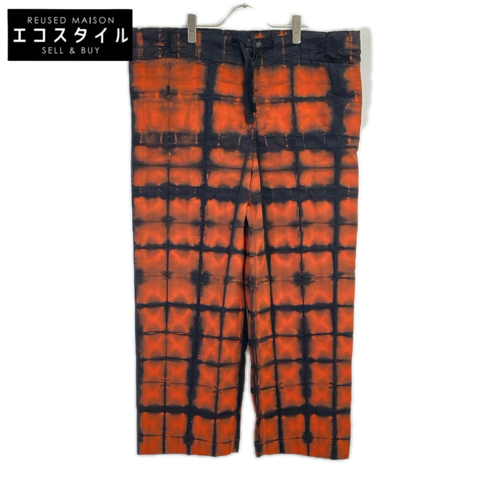 ISSEY MIYAKE MEN イッセイミヤケメン 19年 オレンジ×ブラック ME91FF274 総柄パンツ ボトムス