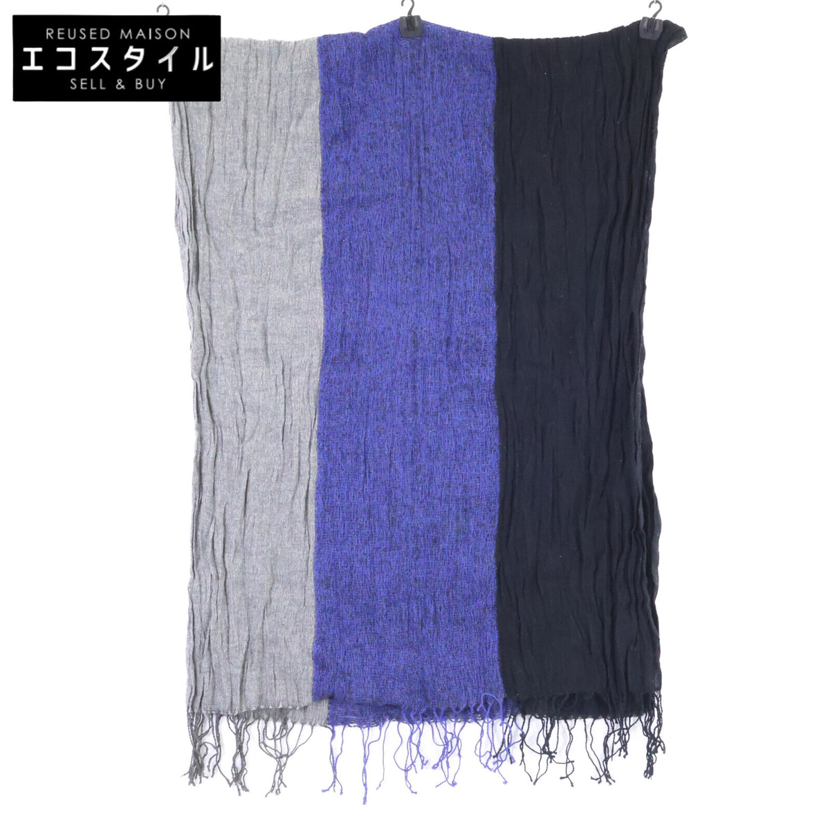 ISSEY MIYAKE MEN イッセイミヤケメン ME33AD007 コットン/ウール シワ加工 ストール