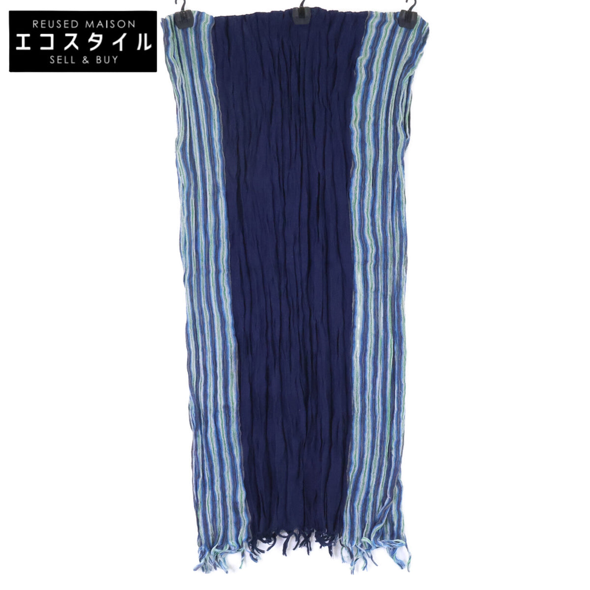ISSEY MIYAKE MEN イッセイミヤケメン ME43AD004 コットン/ウール プリーツ ストール