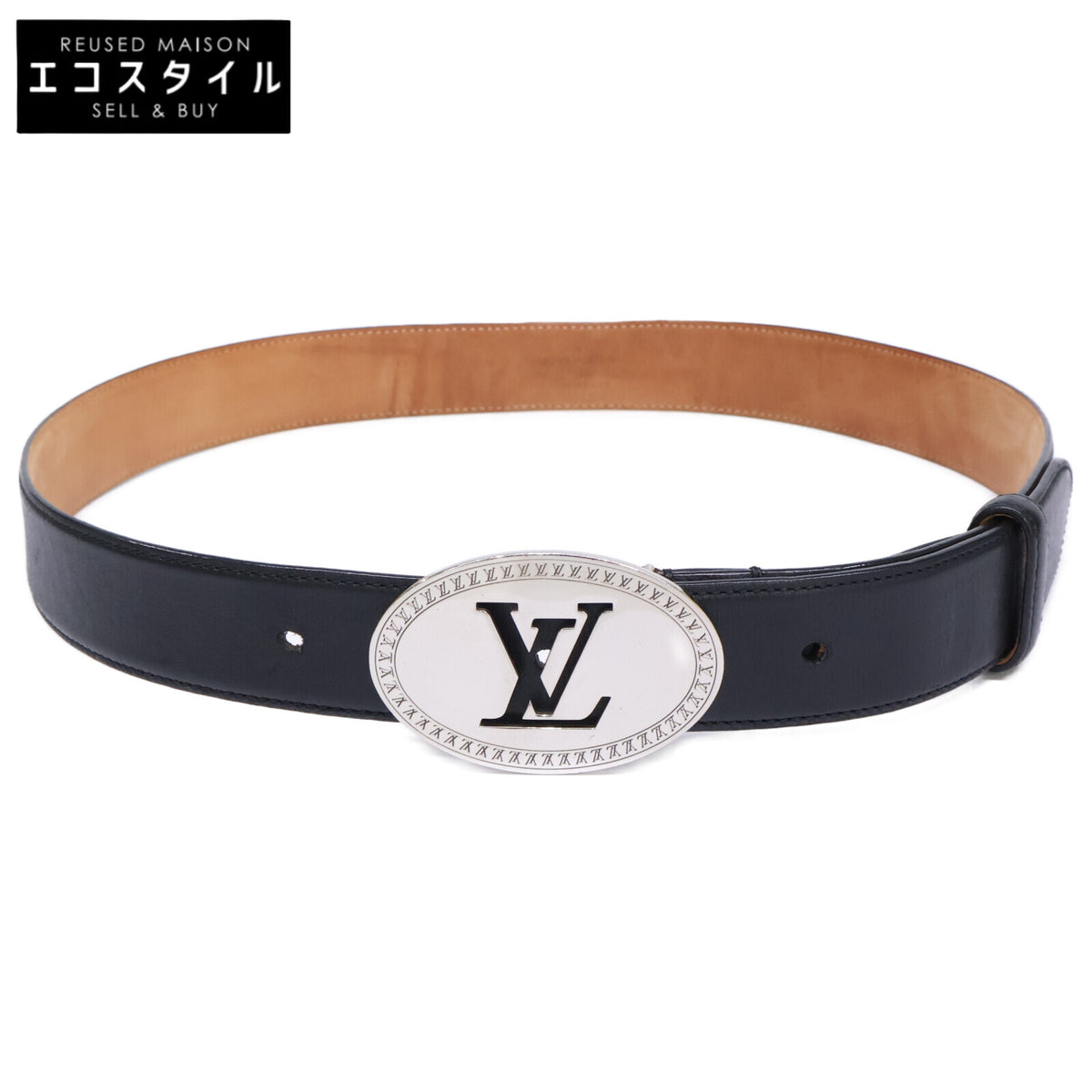 LOUIS VUITTON ルイヴィトン M9862 LVロゴバックル サンチュール オヴァール ベルト