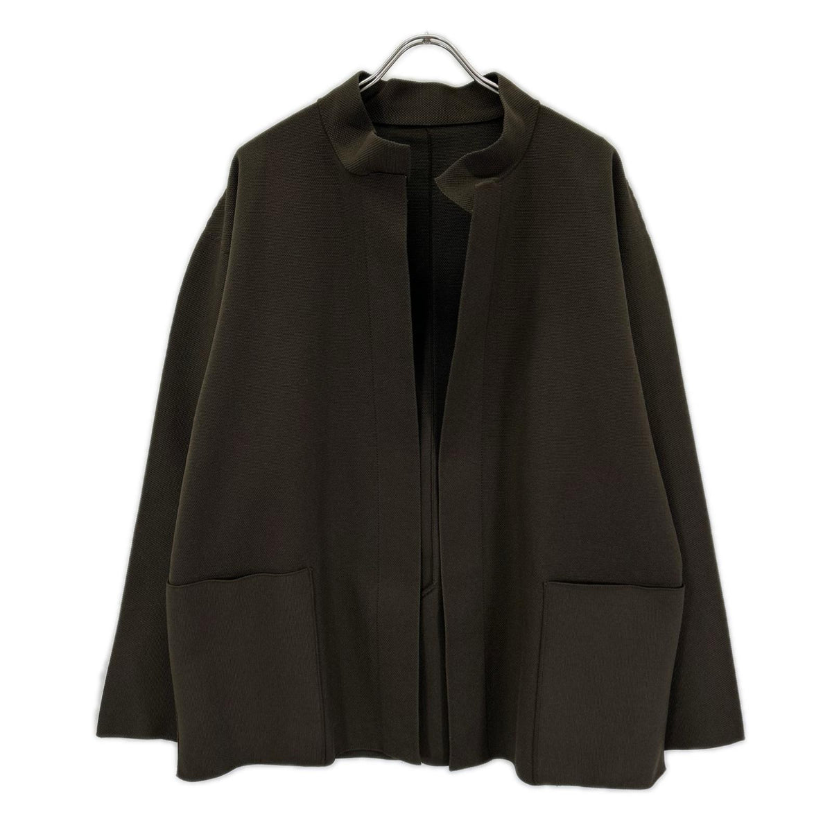 HOMME PLISSE ISSEY MIYAKE オムプリッセ イッセイミヤケ 25SS ブラウン HP51KD220 インレイド ニット スタンドカラージャケット ジャケット