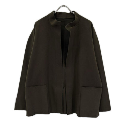 HOMME PLISSE ISSEY MIYAKE オムプリッセ イッセイミヤケ 25SS ブラウン HP51KD220 インレイド ニット スタンドカラージャケット ジャケット