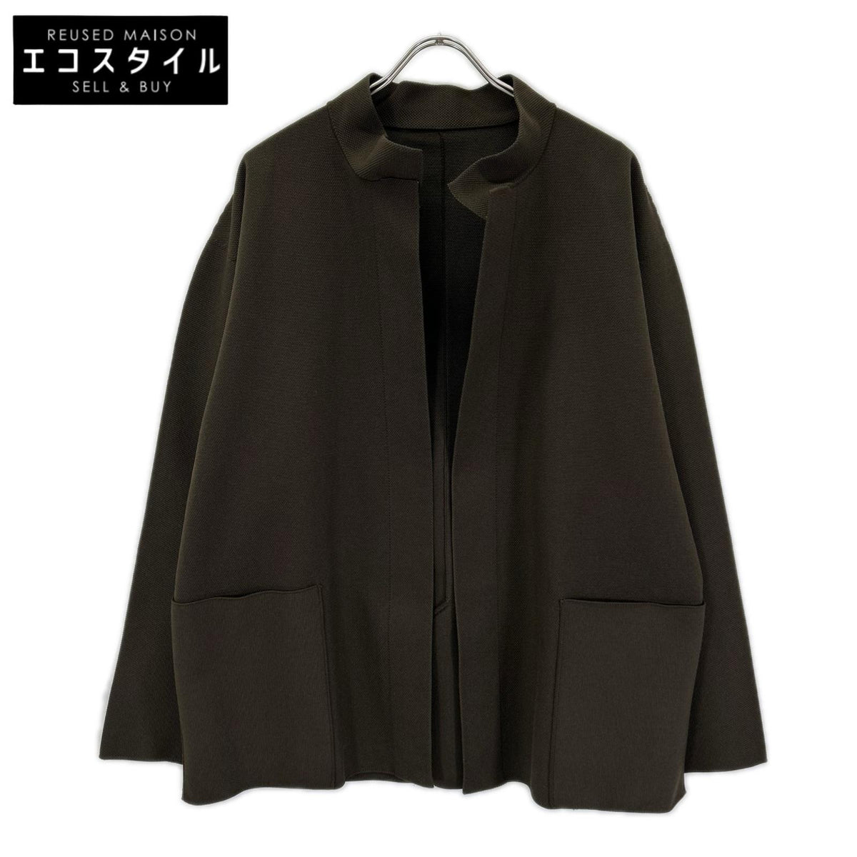 HOMME PLISSE ISSEY MIYAKE オムプリッセ イッセイミヤケ 25SS ブラウン HP51KD220 インレイド ニット スタンドカラージャケット ジャケット