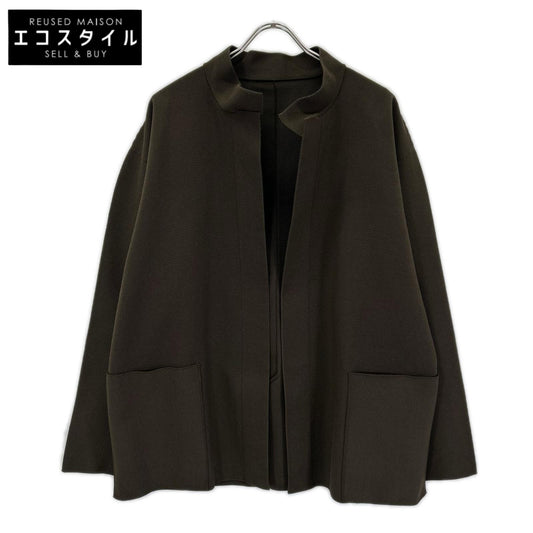HOMME PLISSE ISSEY MIYAKE オムプリッセ イッセイミヤケ 25SS ブラウン HP51KD220 インレイド ニット スタンドカラージャケット ジャケット