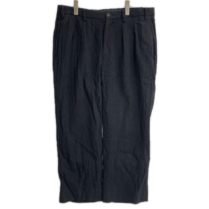 ISSEY MIYAKE MEN イッセイミヤケメン 12SS ブラック ME21FF076 リネン スラックスパンツ ボトムス