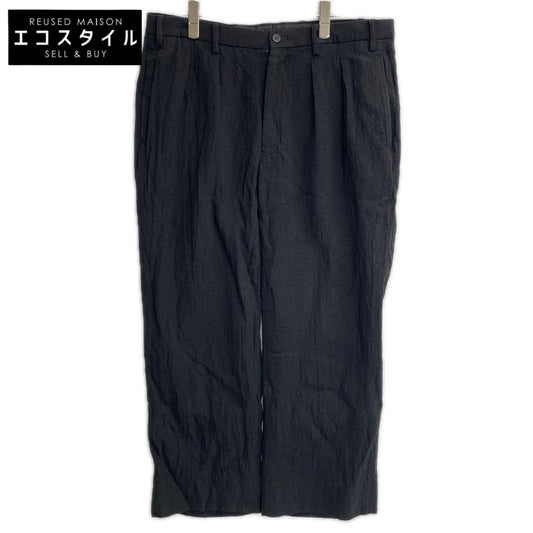 ISSEY MIYAKE MEN イッセイミヤケメン 12SS ブラック ME21FF076 リネン スラックスパンツ ボトムス