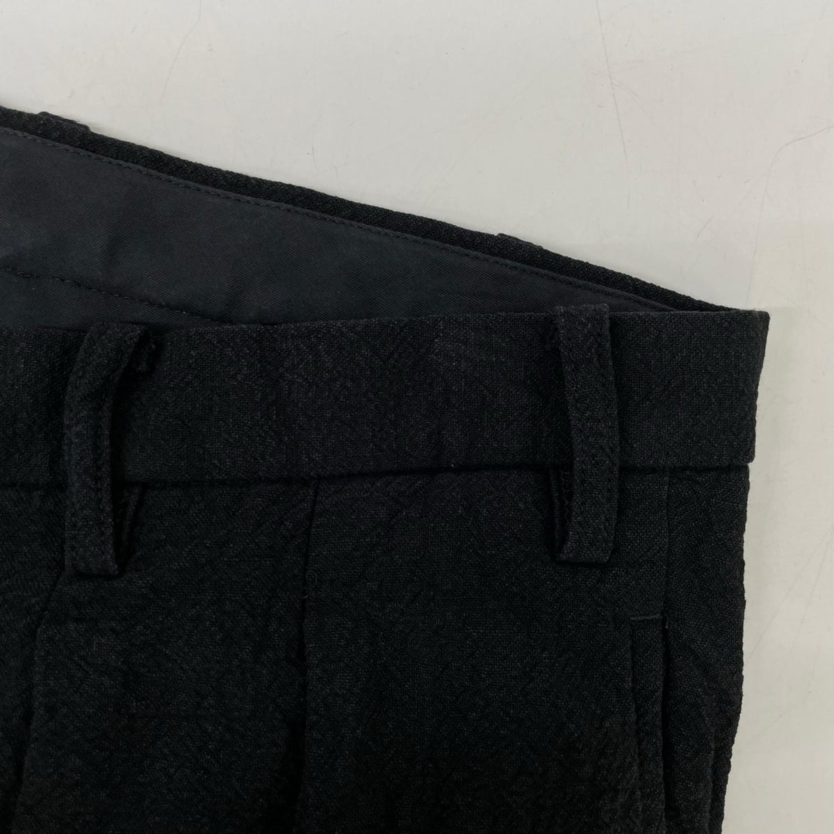 ISSEY MIYAKE MEN イッセイミヤケメン 12SS ブラック ME21FF076 リネン スラックスパンツ ボトムス