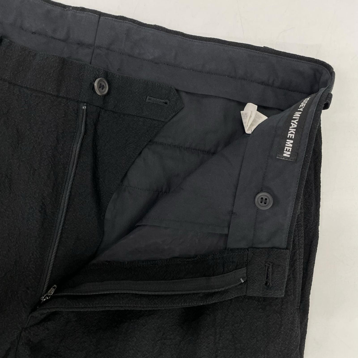 ISSEY MIYAKE MEN イッセイミヤケメン 12SS ブラック ME21FF076 リネン スラックスパンツ ボトムス