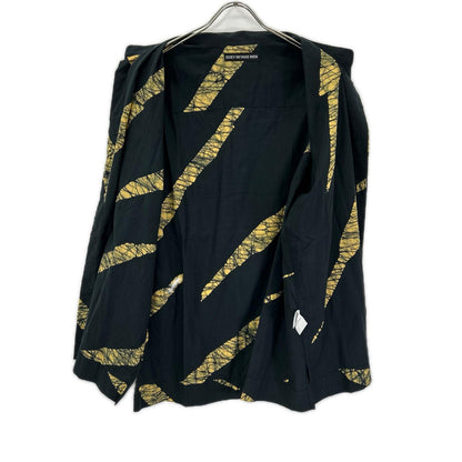 ISSEY MIYAKE MEN イッセイミヤケメン 19AW ブラック×イエロー ME93FJ042 ロウケツ染め バンドカラーシャツ トップス