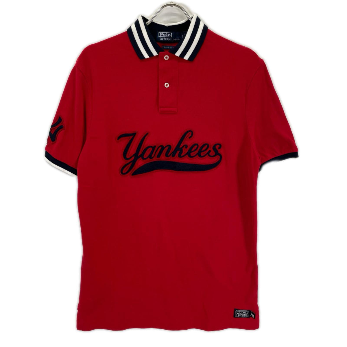POLObyRalphLauren ポロラルフローレン レッド MLB NYヤンキースロゴ ポロシャツ トップス