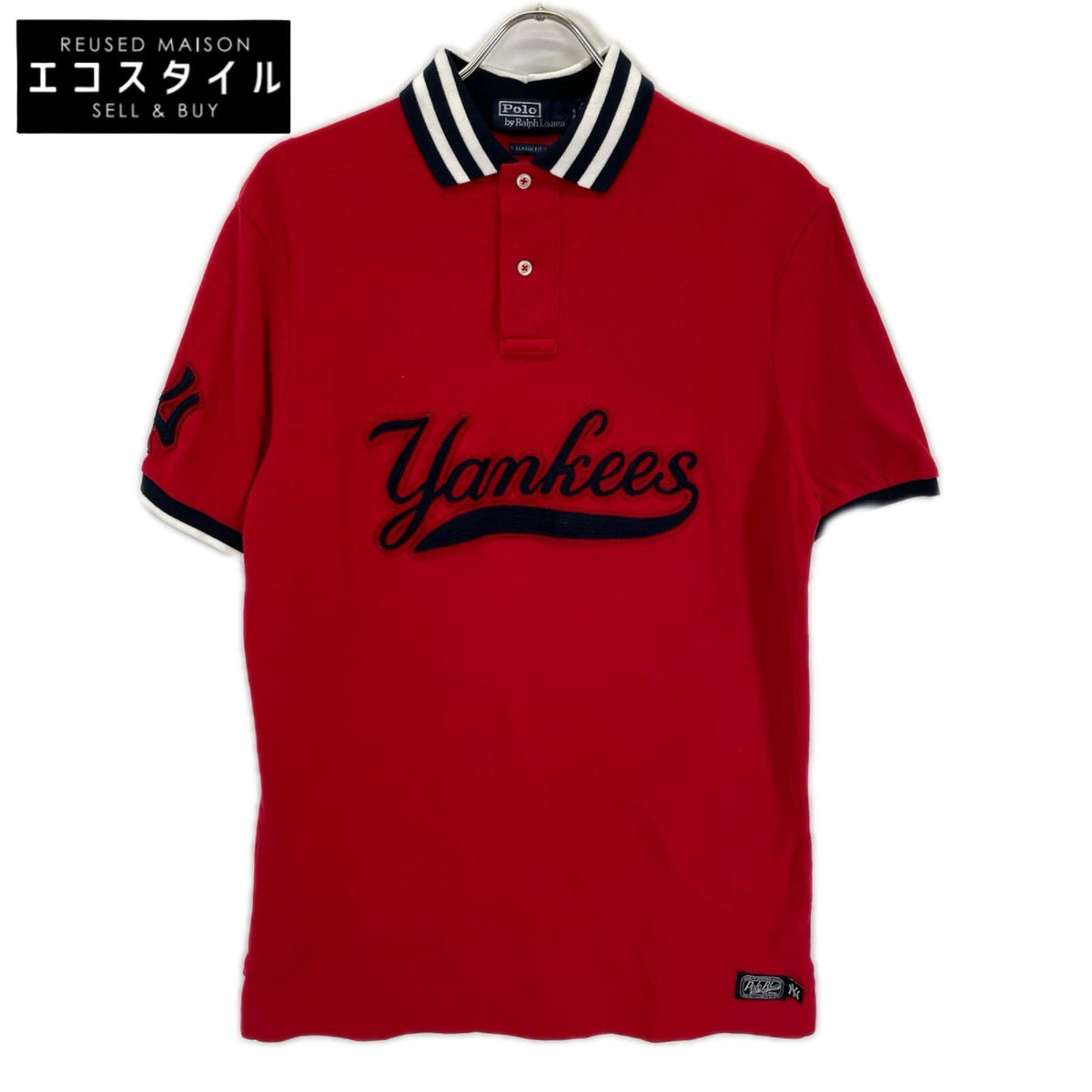POLObyRalphLauren ポロラルフローレン レッド MLB NYヤンキースロゴ ポロシャツ トップス