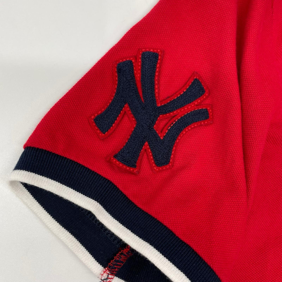 POLObyRalphLauren ポロラルフローレン レッド MLB NYヤンキースロゴ ポロシャツ トップス