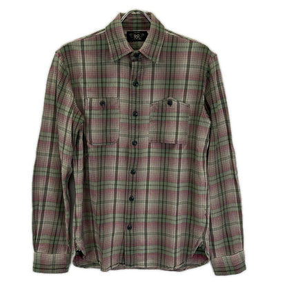 RRL ダブルアールエル グリーン×ピンク 782889980001 チェック BUTTE WEST SPORT シャツ トップス