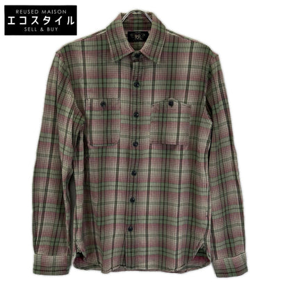 RRL ダブルアールエル グリーン×ピンク 782889980001 チェック BUTTE WEST SPORT シャツ トップス